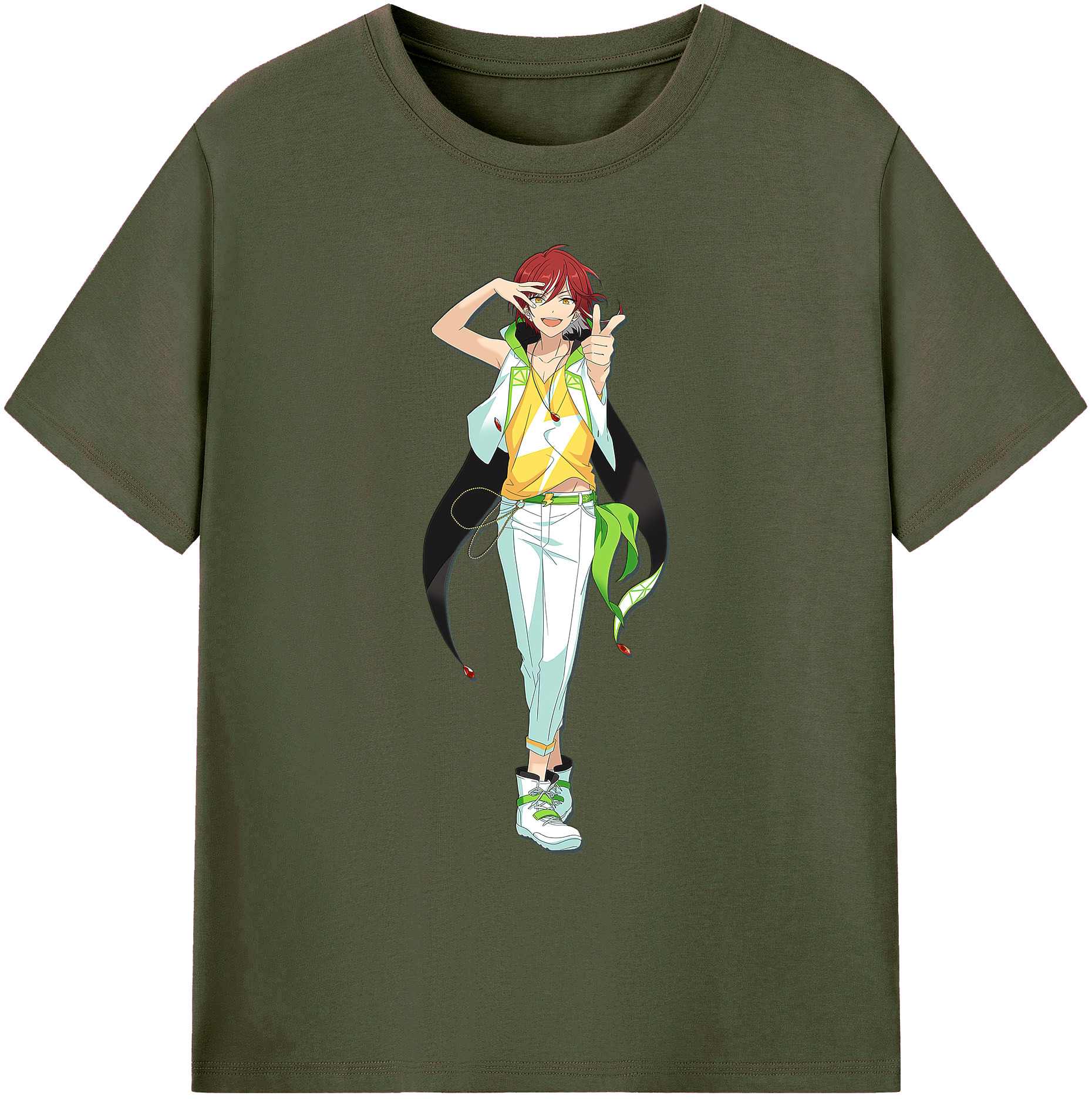 （画像用） あんさんぶるスターズ! Ensemble Stars 綿100％ メンズ半袖Tシャツ｜肌触りやわらか＆通気性